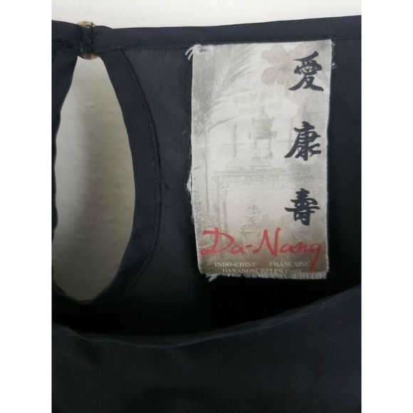 Da-Nang Silk Blouse Embroidered Bell Sleeve - Picture 6 of 8